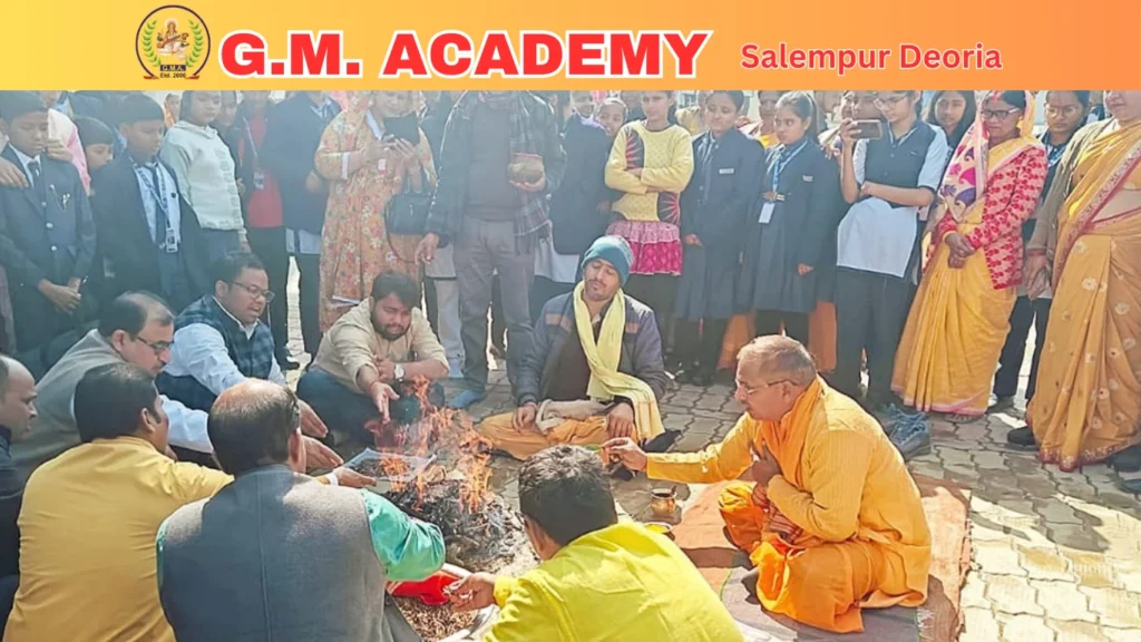मंत्रों की गूँज और आस्था: G.M. Academy में माँ सरस्वती पूजन का पावन आयोजन 3 G.M. ACADEMY Salempu