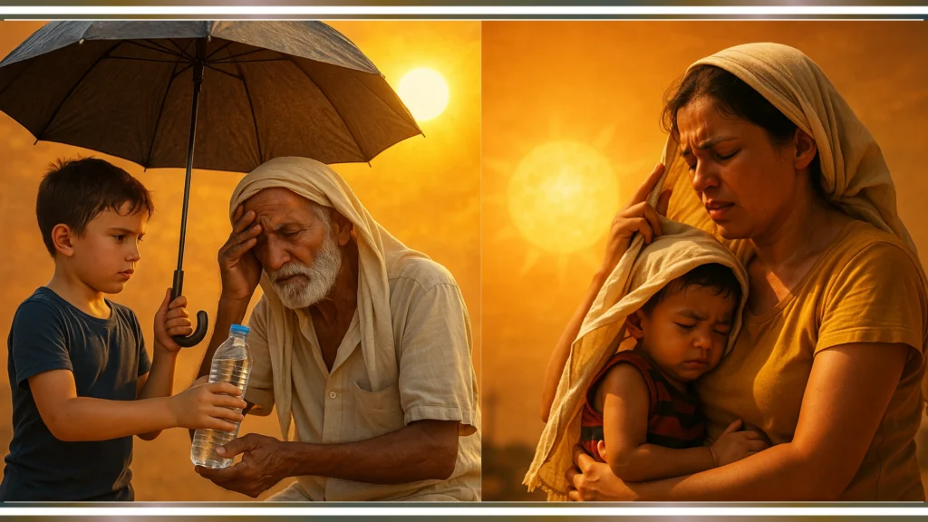 हीट स्ट्रोक से बचने के लिए जानिए जरूरी उपाय: गर्मियों में तेज धूप से रहें सतर्क 1 Purple and White Modern Advertising Presentation 20250612 134336 0000
